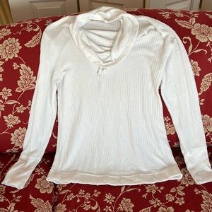 NWOT Fresh Produce Cowneck/Hoodie Light Weight Long Sleeve Top Size Small
